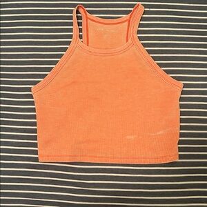American Eagle Outfitters Coral Ribbed Tank